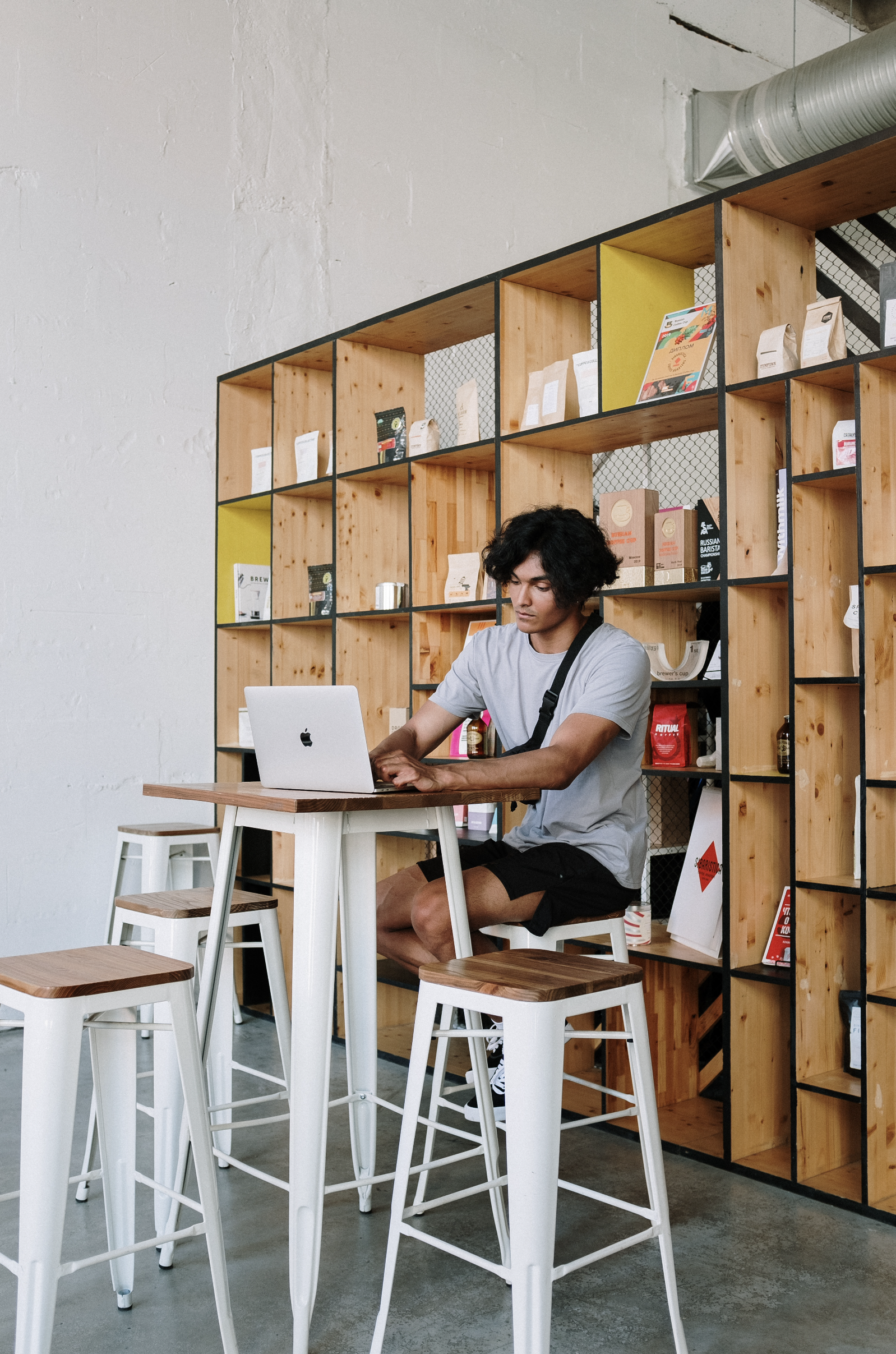 Man working on a laptop