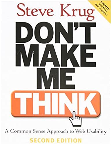 Book cover for "don't make me think" book